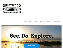 Tablet Screenshot of driftwoodpaddleadventures.com